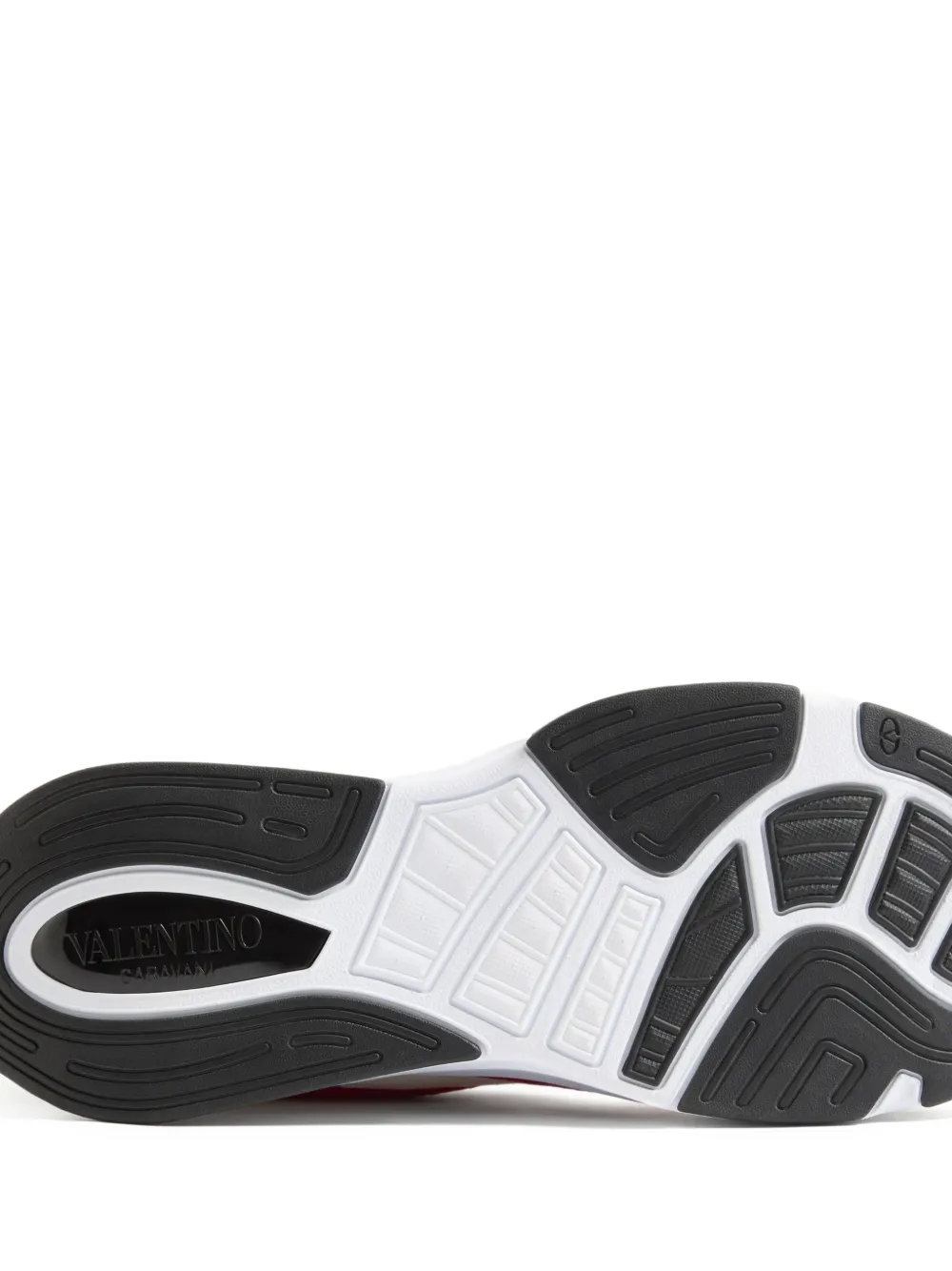 Valentino Garavani Demivee sneakers van mesh stof met suède inzetstukken Rood