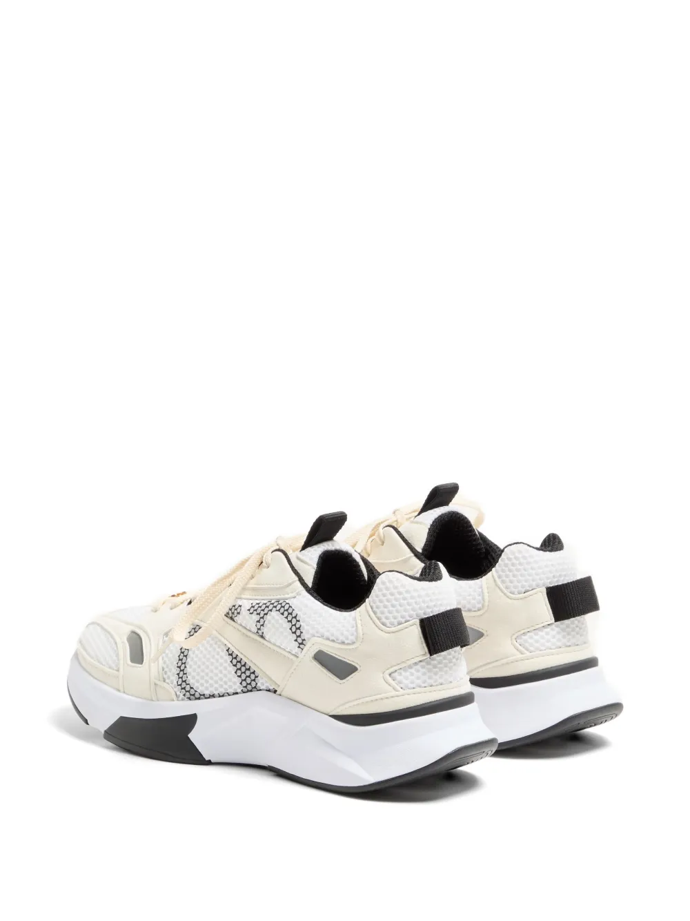 Valentino Garavani Demivee sneakers van mesh stof met suède inzetstukken Wit