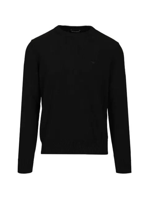 Emporio Armani 로고 자수 스웨터