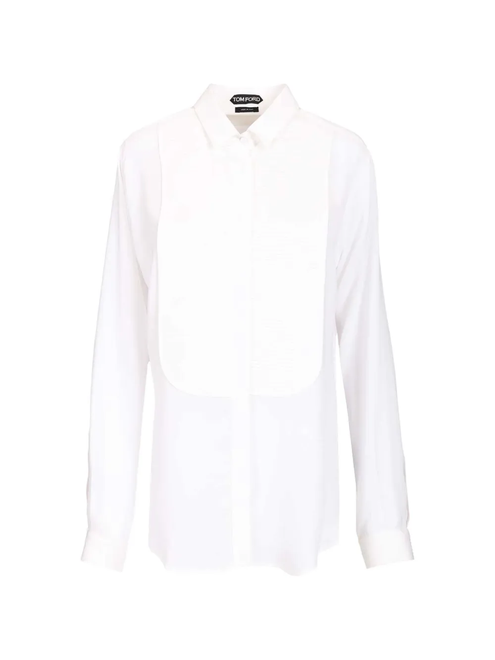 TOM FORD silk tuxedo shirt - Weiß