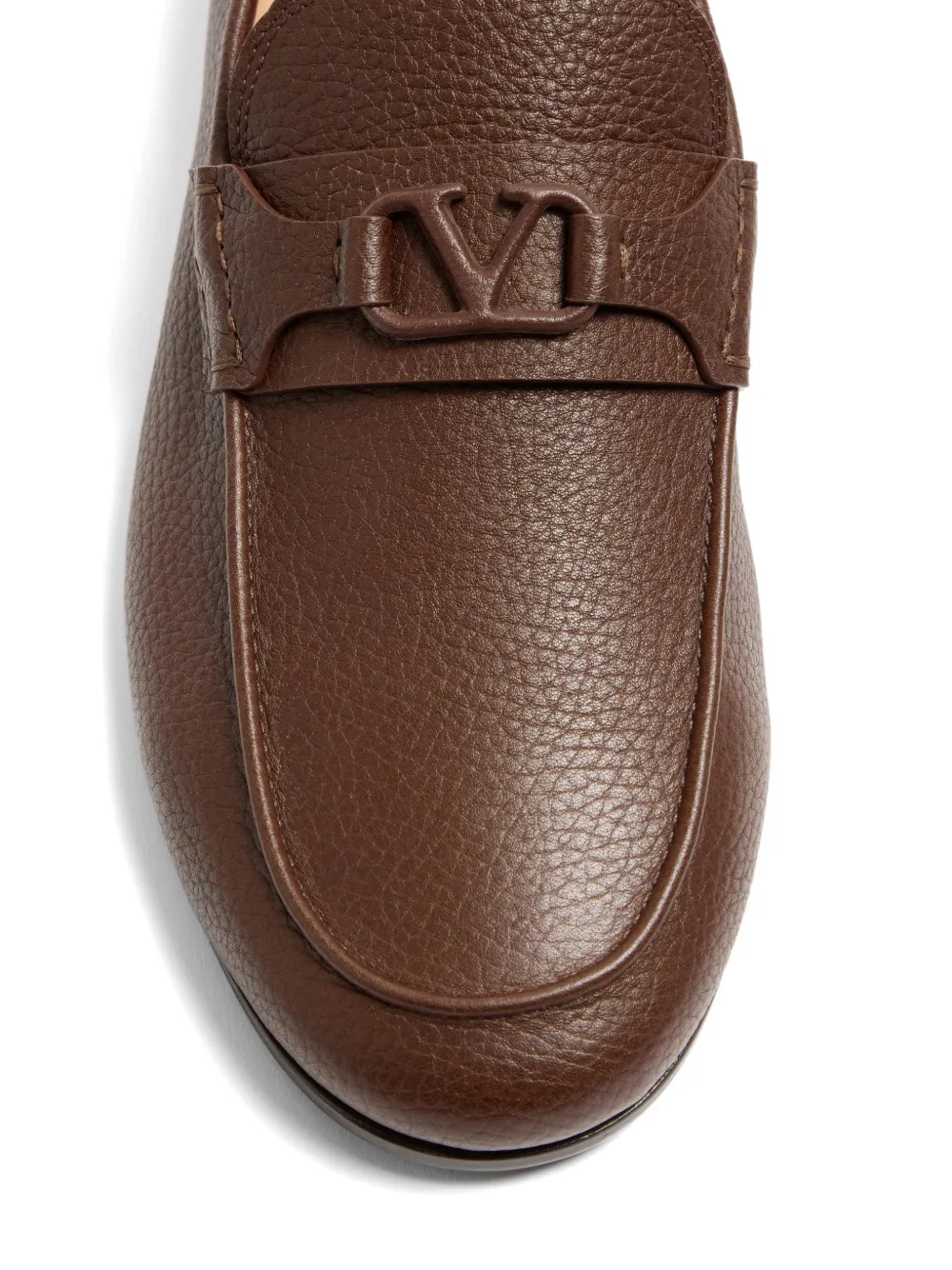 Valentino Garavani VLogo Signature leren loafers Bruin