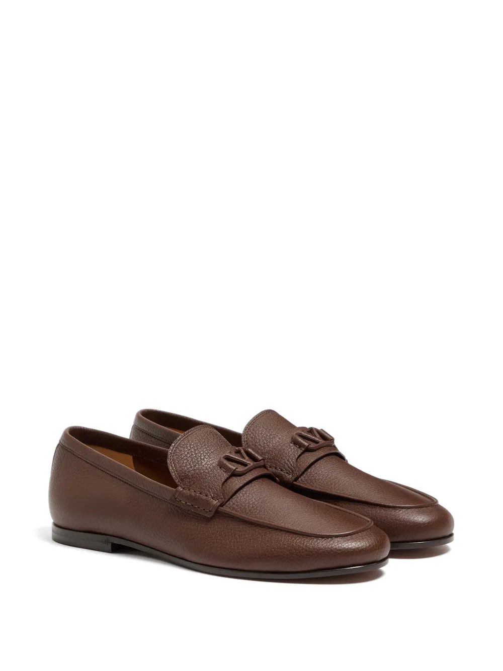 Valentino Garavani VLogo Signature leren loafers Bruin