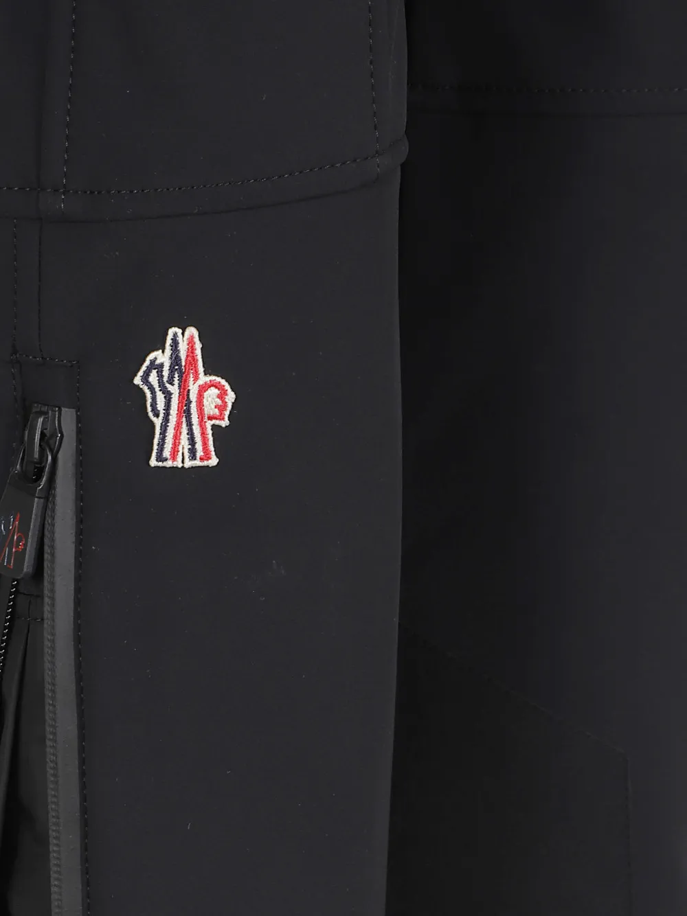 Moncler Grenoble Broek met logopatch Zwart