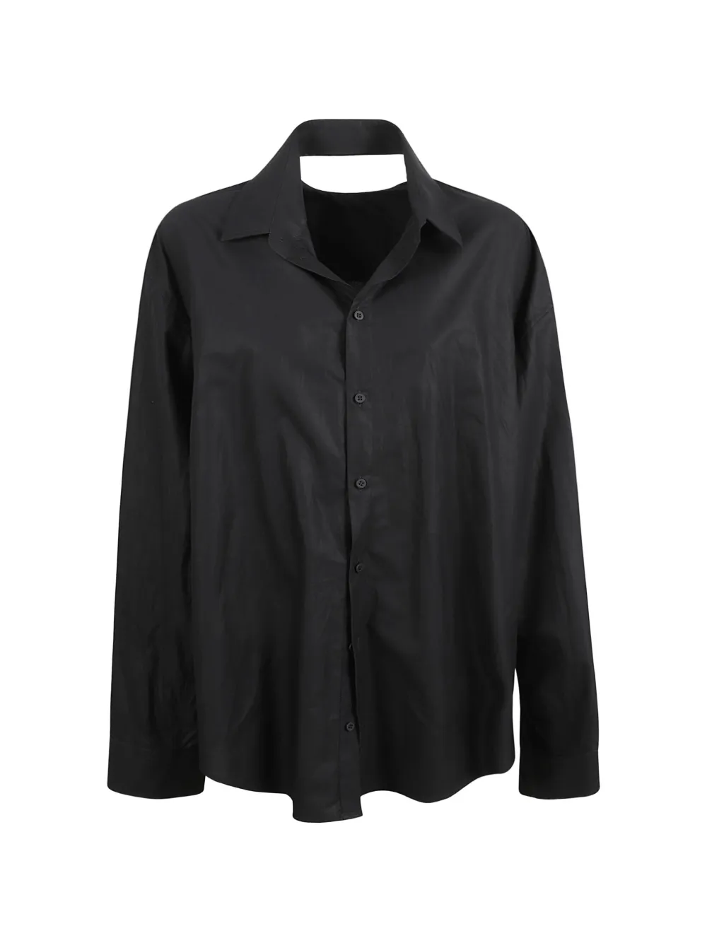 Balenciaga cut-out shirt mini dress - Schwarz