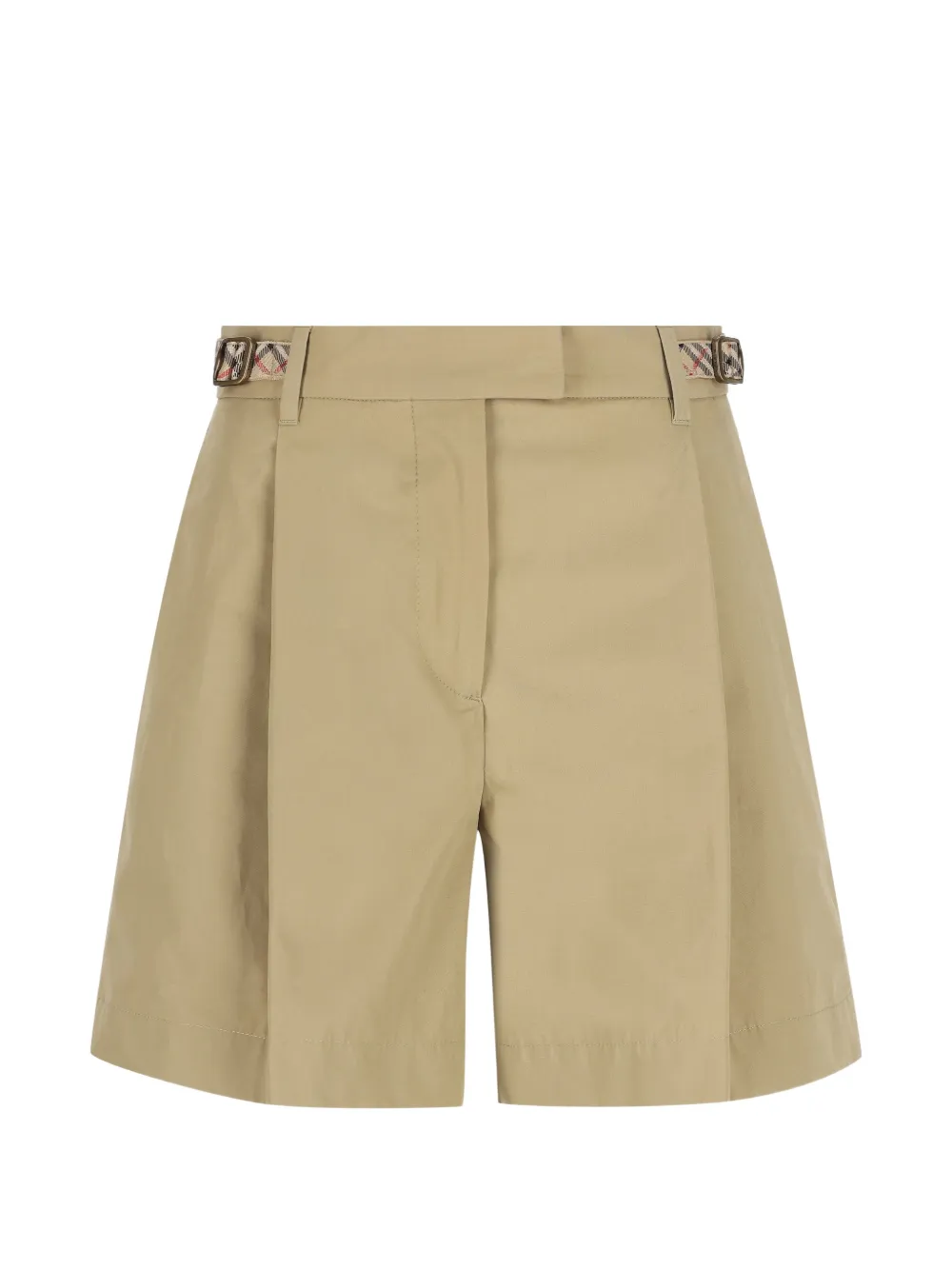 Burberry Vintage Check-trim pleated shorts - Toni neutri