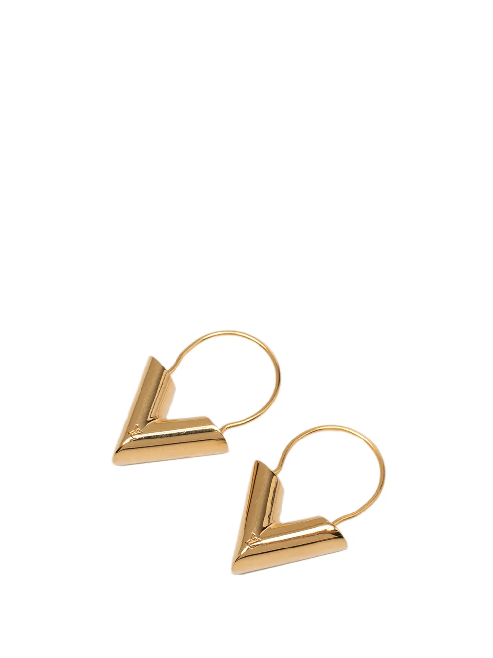 Louis Vuitton Pre-Owned 2020 Gold Plated Essential V Hoop Earrings costume earrings - Oro