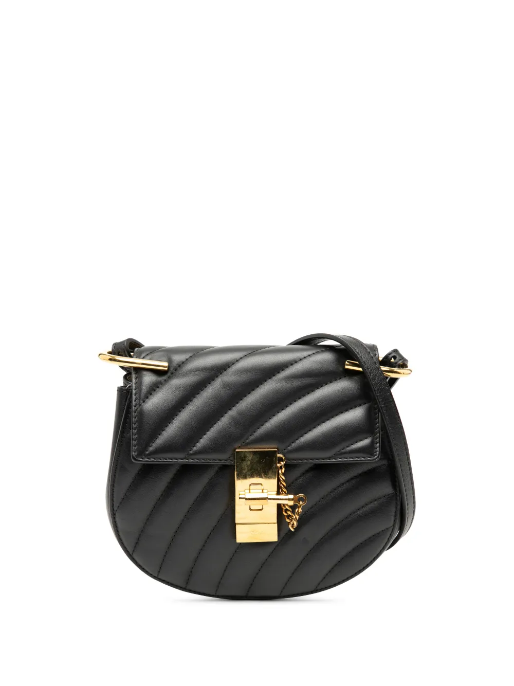 Chloé Pre-Owned 2018-2025 Mini Quilted Leather Drew Bijou satchel - Nero