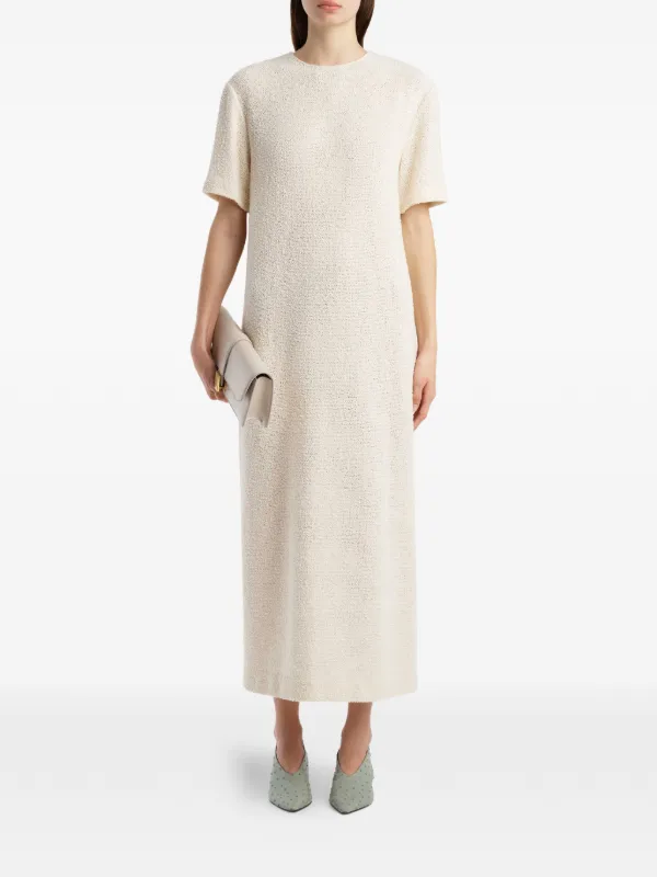 khaite beige dress Khaite Women's Mellie Cotton-Blend Sleeveless Midi-Dress - Natural