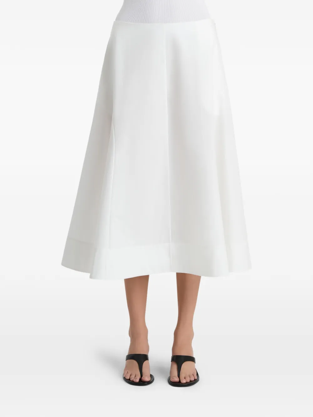 KHAITE Artin midi-rok Wit