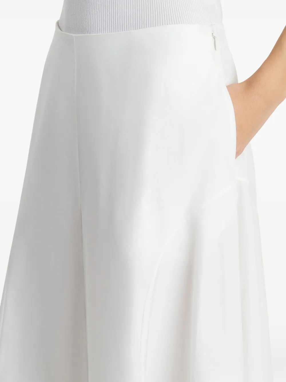 KHAITE Artin midi-rok Wit