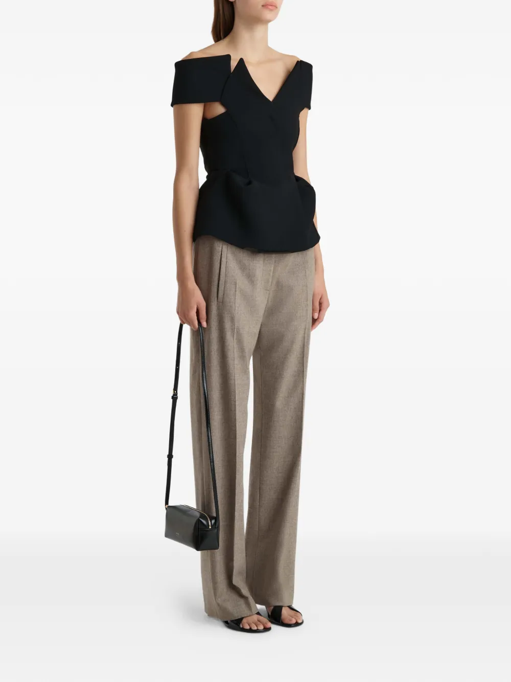 KHAITE Miles broek Beige