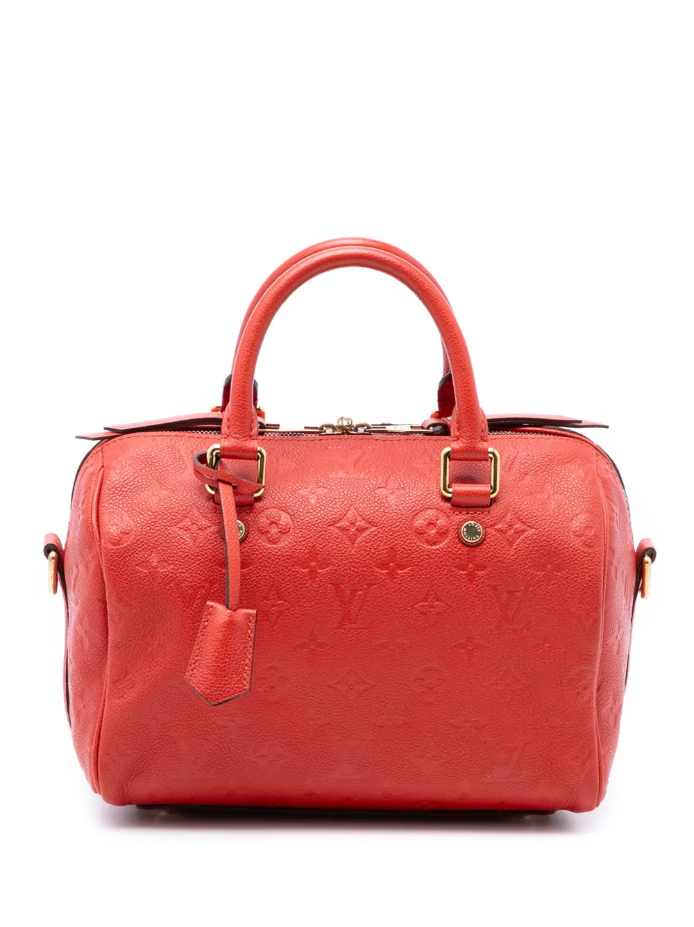 Louis Vuitton Pre-Owned 2012 Monogram Empreinte Speedy Bandouliere 25 satchel - Red