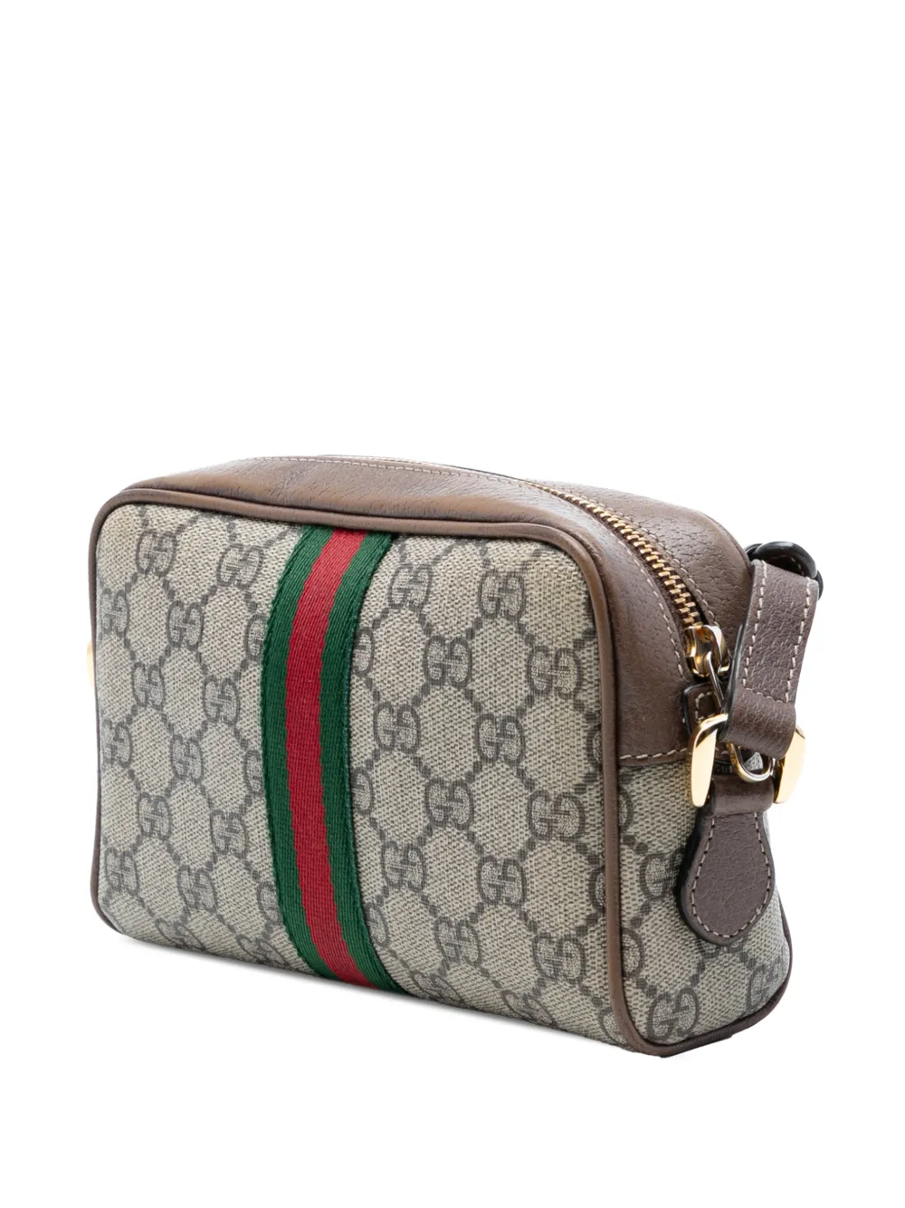  Gucci Pre-owned Borsa A Tracolla Ophidia Mini In Tessuto Gg Supreme Con Decorazione Web 2016-2026 - Toni Neutri 