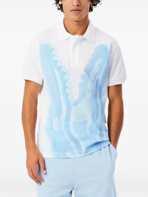 Lacoste crocodile-print polo shirt