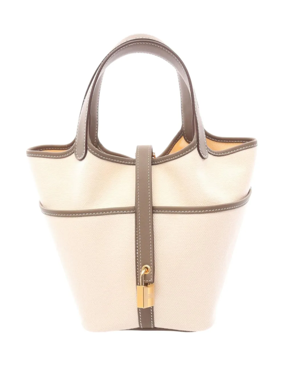 Hermès Pre-Owned 2025 Canvas and Swift Picotin Lock 18 handbag - Toni neutri