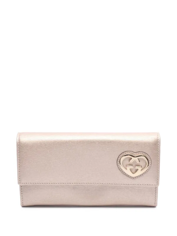Gucci Pre-owned 2000-2015 Leather Lovely Wallet Long Wallets in Pink
