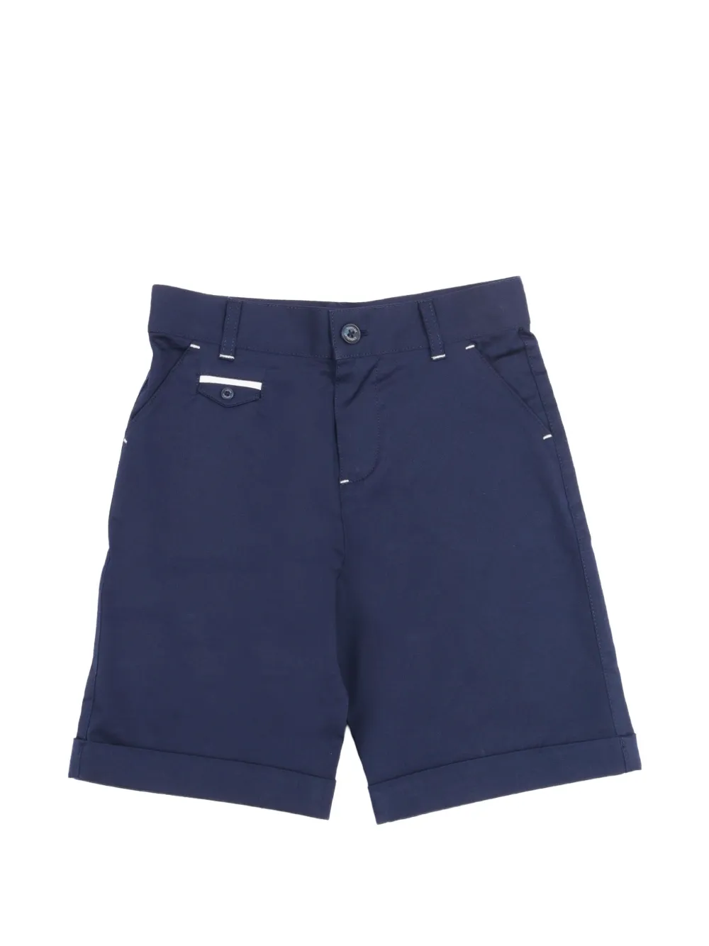 Tartine Et Chocolat contrast-trim turn-up shorts - Blu