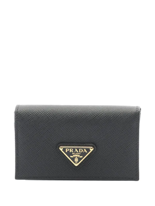 Prada Pre-owned 2013-2026 Saffiano Card Holder in Black