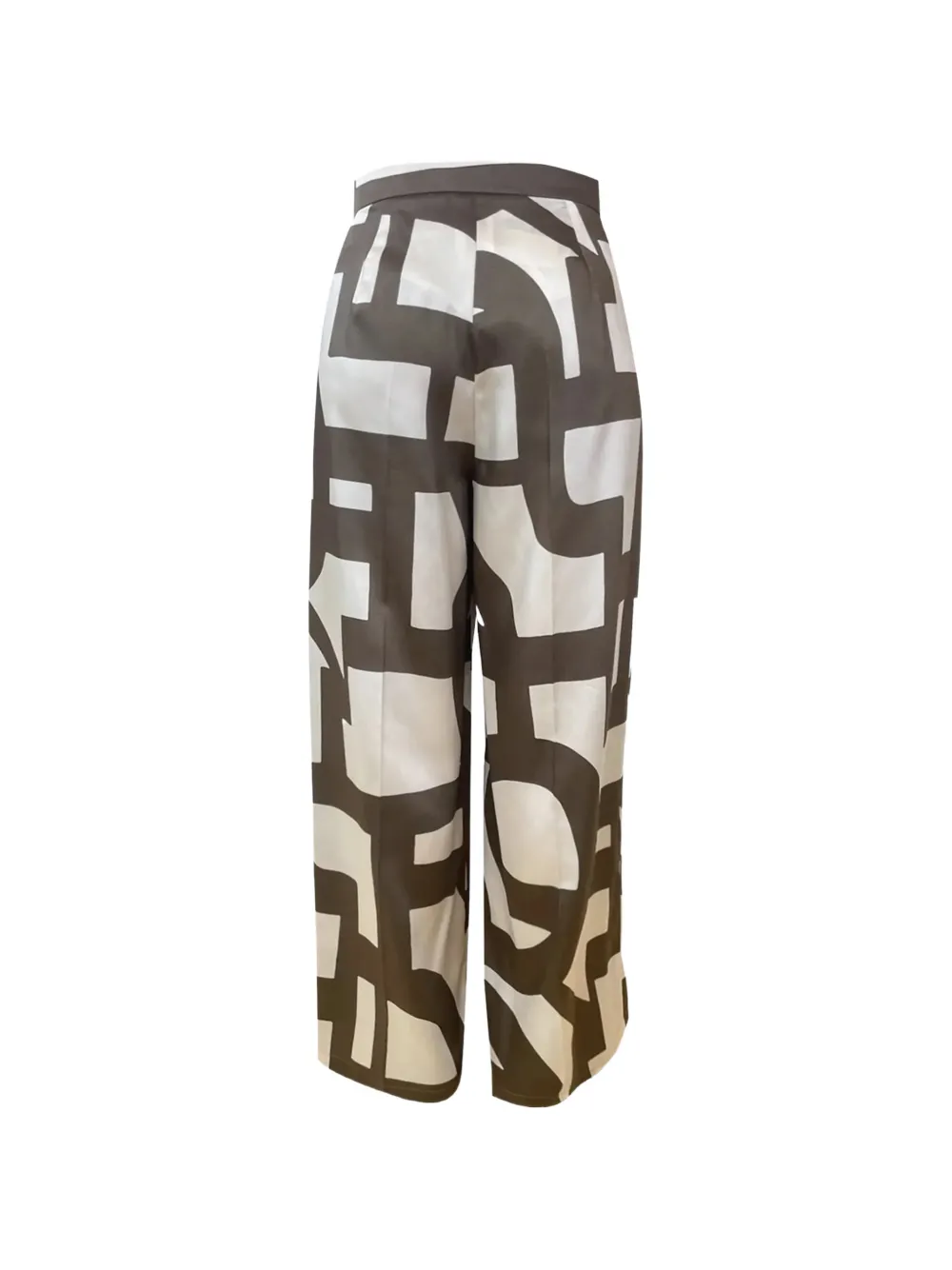 Marella Palazzo broek met geometrische print Grijs