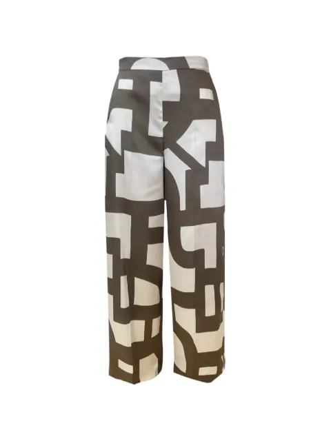 Marella pantalones palazzo con estampado geométrico