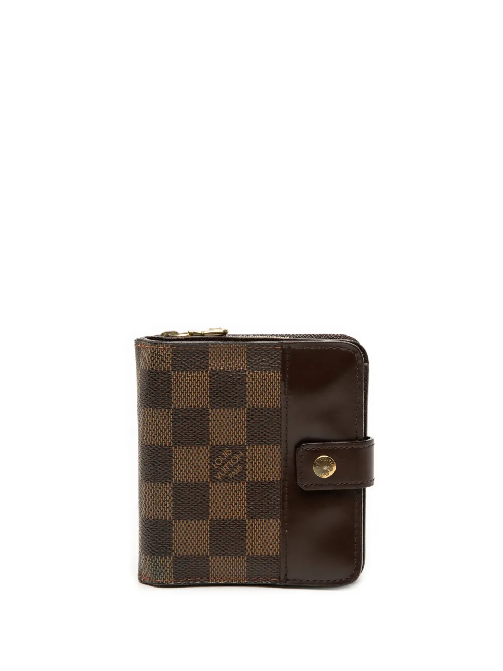 Louis Vuitton Pre-Owned 2005 Damier Ebene Compact Zip Wallet small wallets - Marrone