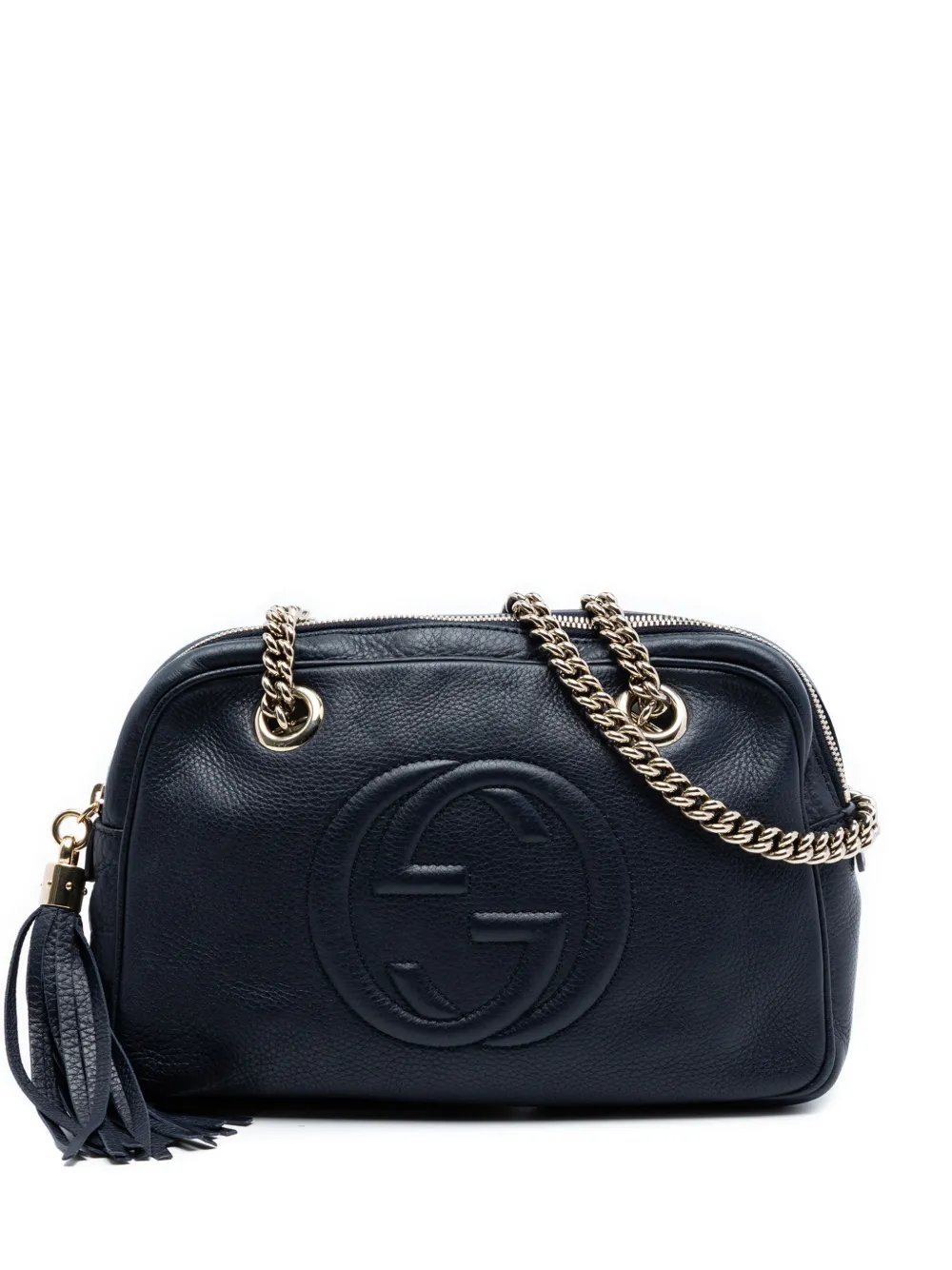 Gucci Pre-Owned Soho Chain Zip 纹理皮质单肩包（2016-2026年典藏款） | 黑色 | FARFETCH CN