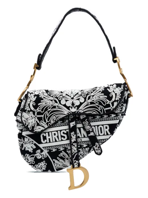 Christian Dior Pre-Owned 2022 Canvas Embroidered Ornamental Cornely Saddle Bag shoulder bag