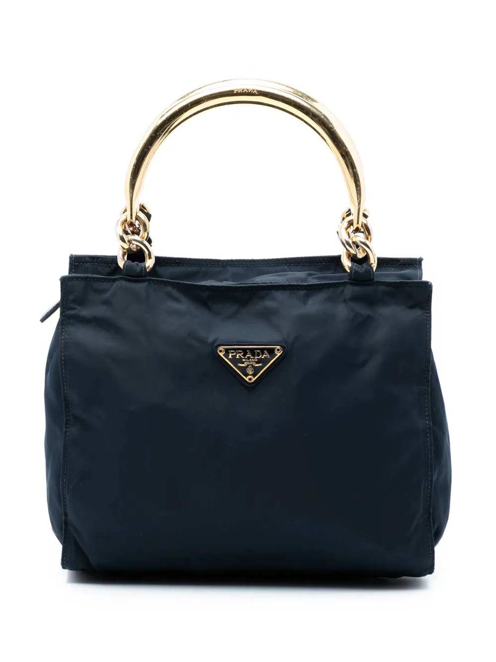 Prada Pre-Owned 2000-2013 Tessuto Metal Handle Bag handbag - Blu