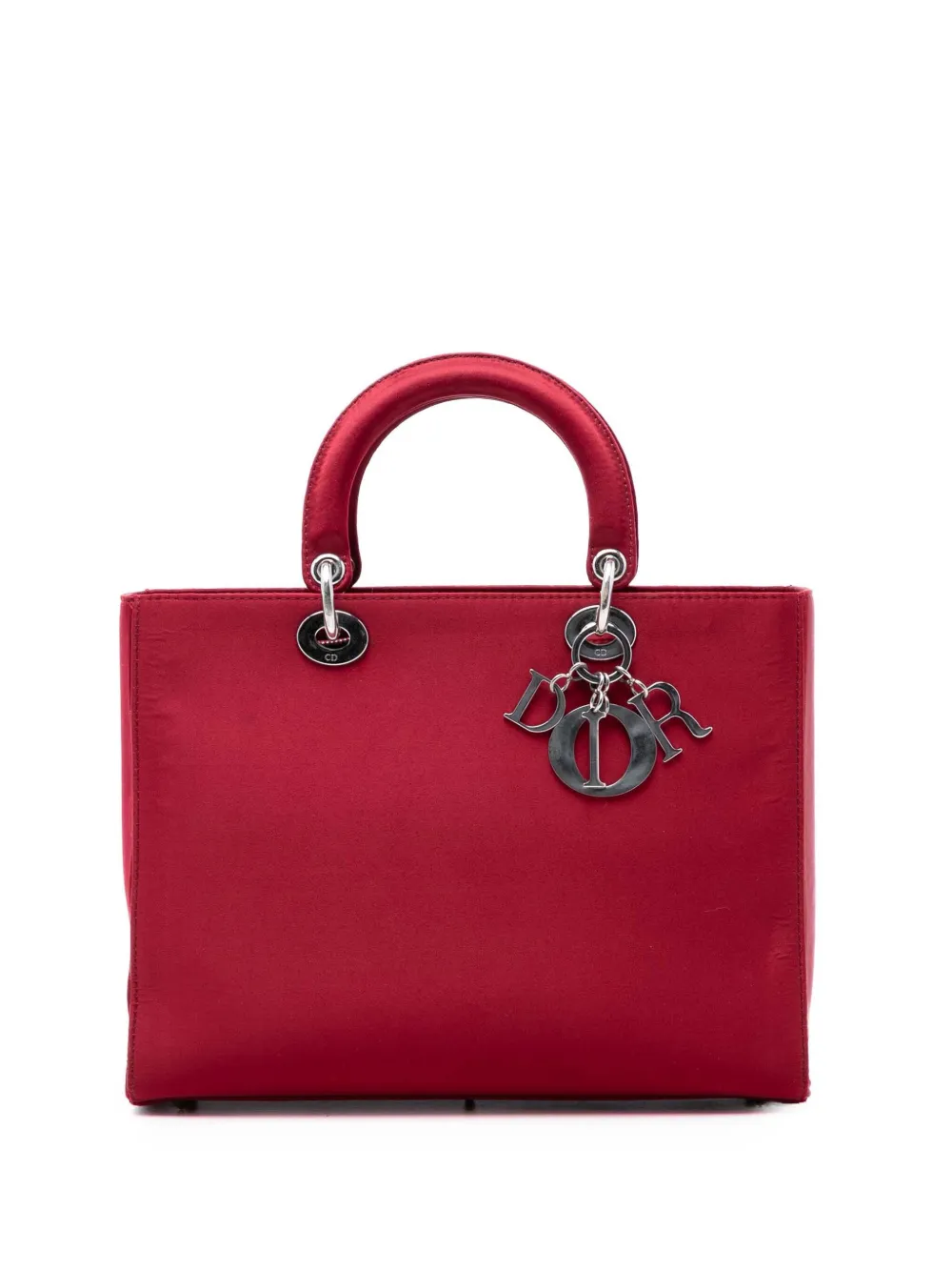 Christian Dior Pre-Owned 2007 Large Satin Lady Dior satchel - Rosso