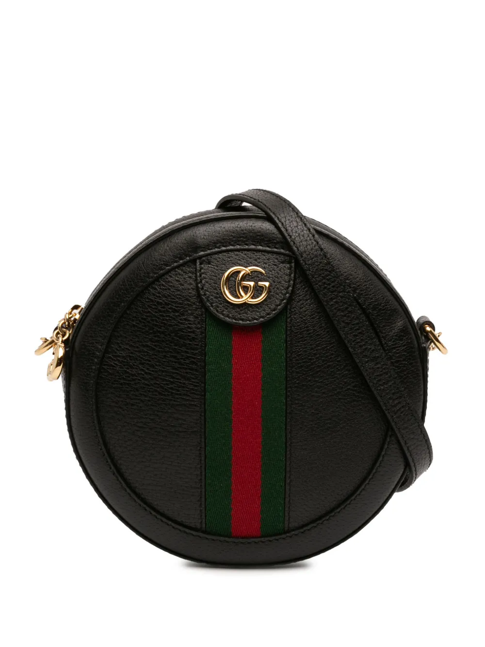 Gucci Pre-Owned 2016-2025 Mini Leather Ophidia Round crossbody bag - Nero
