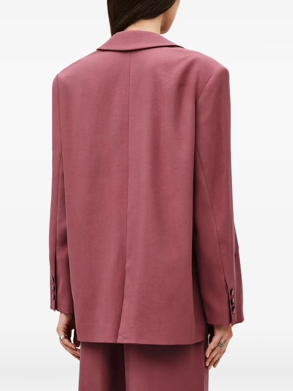 Ba&Sh Dalena jack met gekerfde revers en slub textuur Roze