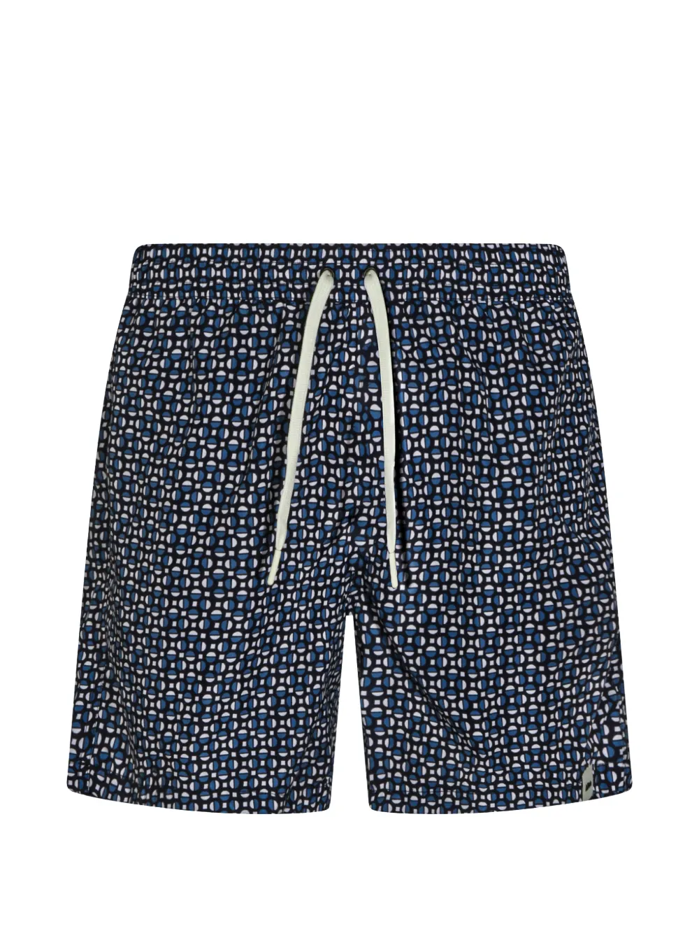 geometric-print drawstring swim shorts