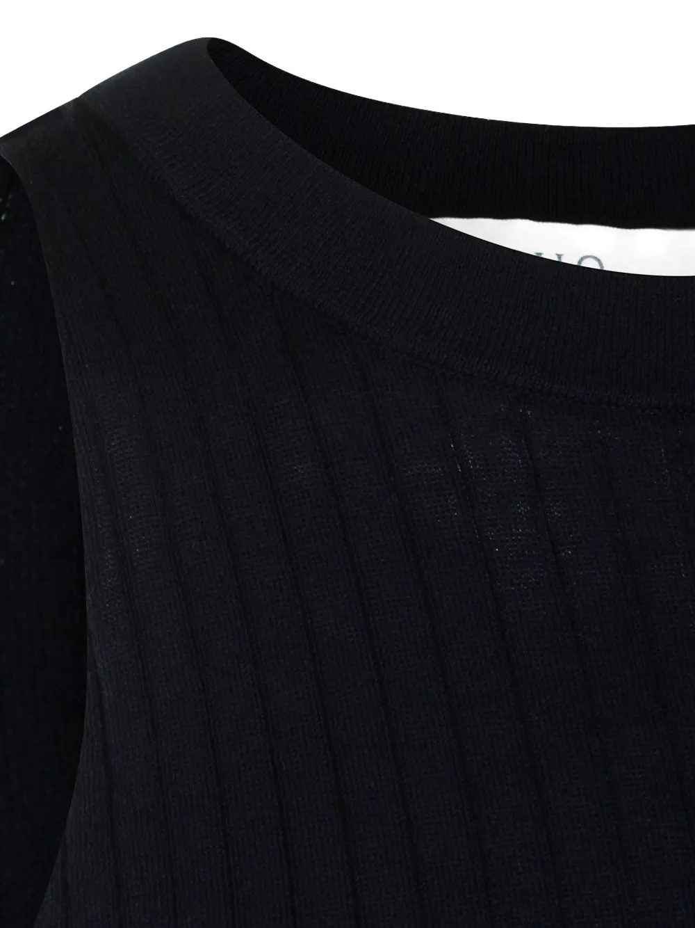 Malo Makò ribgebreide katoenen tanktop Zwart