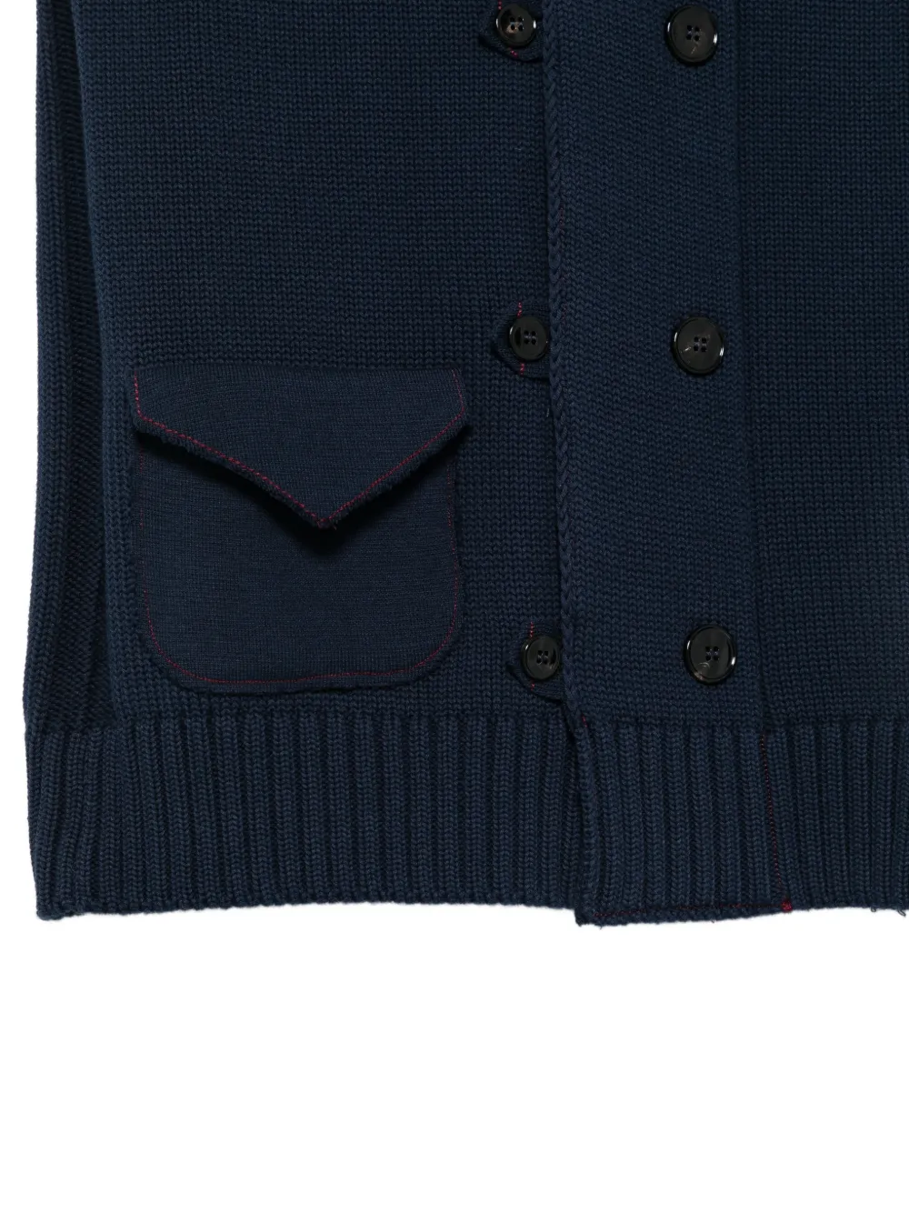 Gabriele Pasini Spencer met dubbele rij knopen Blauw