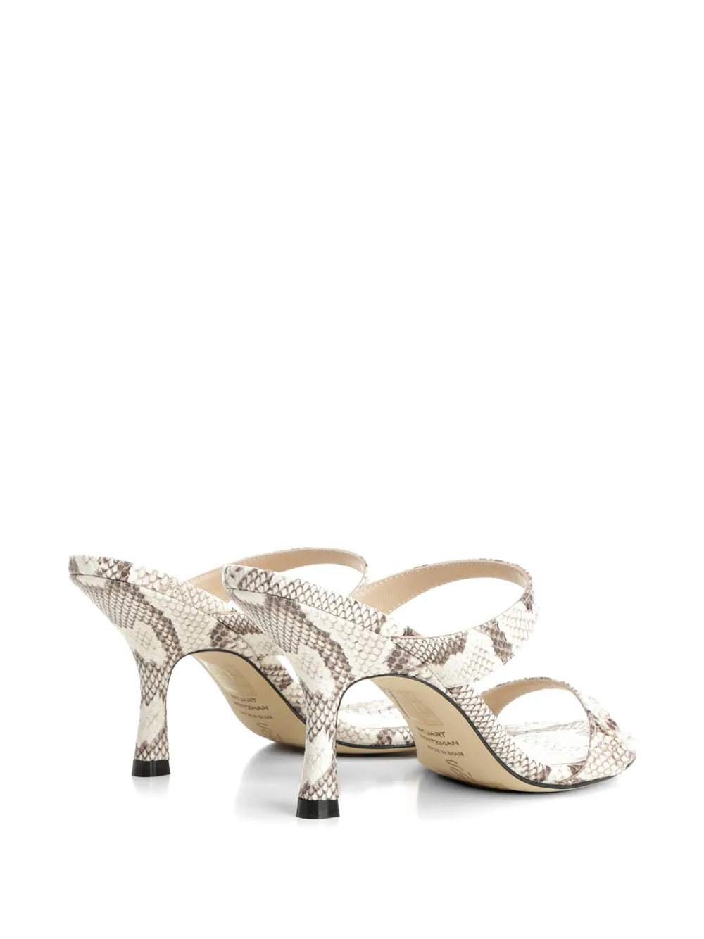 Stuart Weitzman Nudist Slide snakeskin-effect sandals Beige