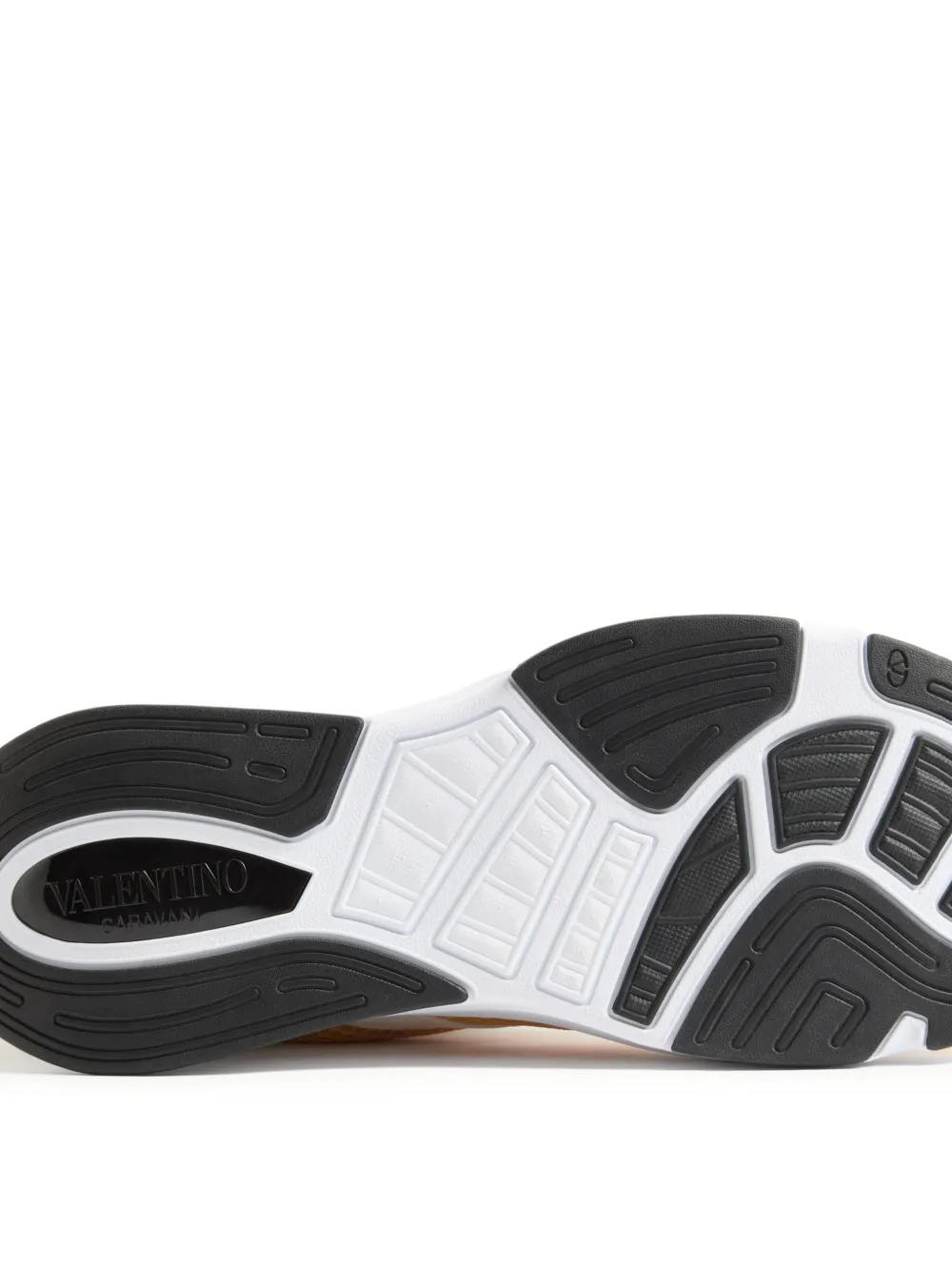 Valentino Garavani Demivee sneakers van mesh stof met suède inzetstukken Geel