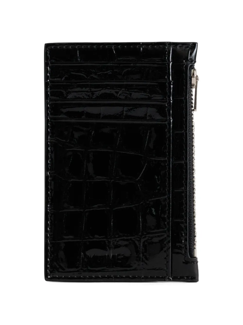 Yu Mei Frank crocodile-embossed leather cardholder - Nero