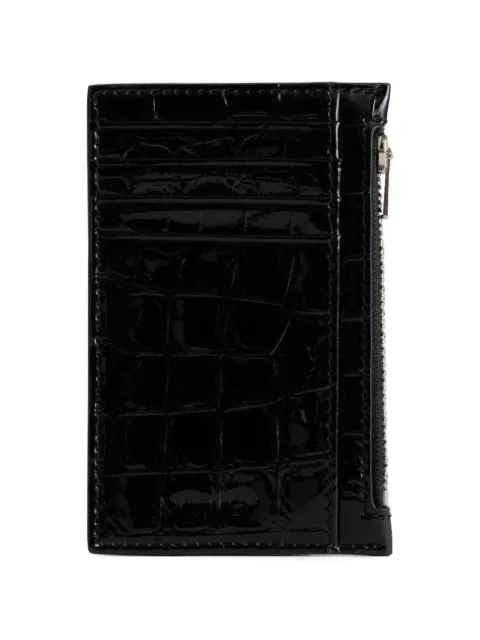 Yu Mei Frank crocodile-embossed leather cardholder