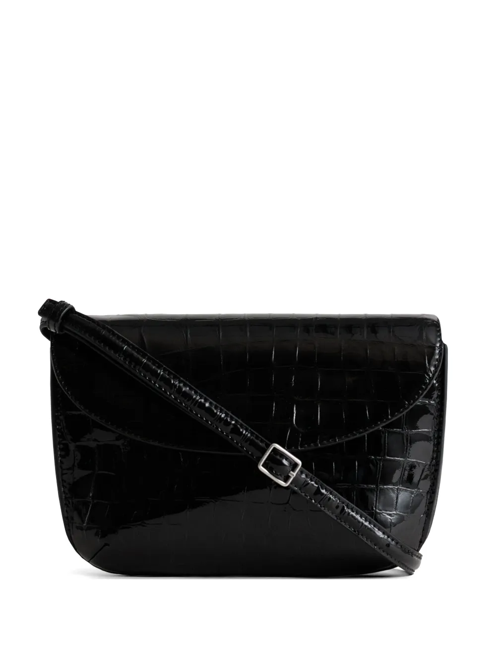 Yu Mei Keriana crocodile-embossed leather crossbody bagbag - Nero