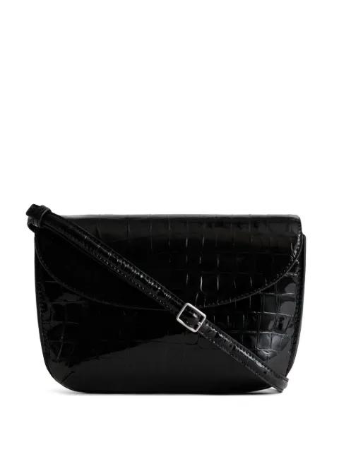 Yu Mei Keriana crocodile-embossed leather crossbody bag