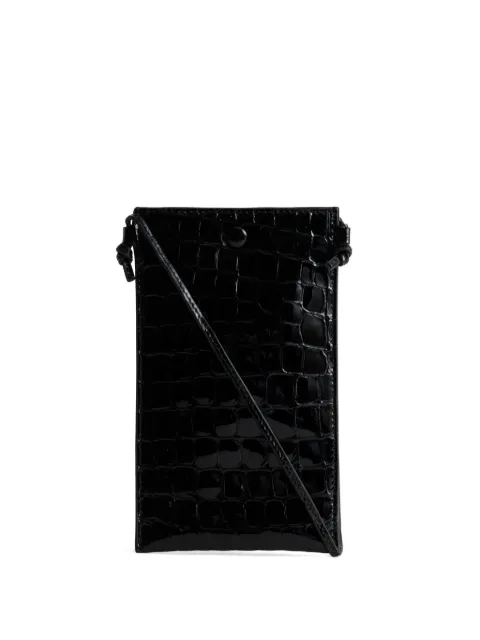 Yu Mei Luci crocodile-embossed leather crossbody bag
