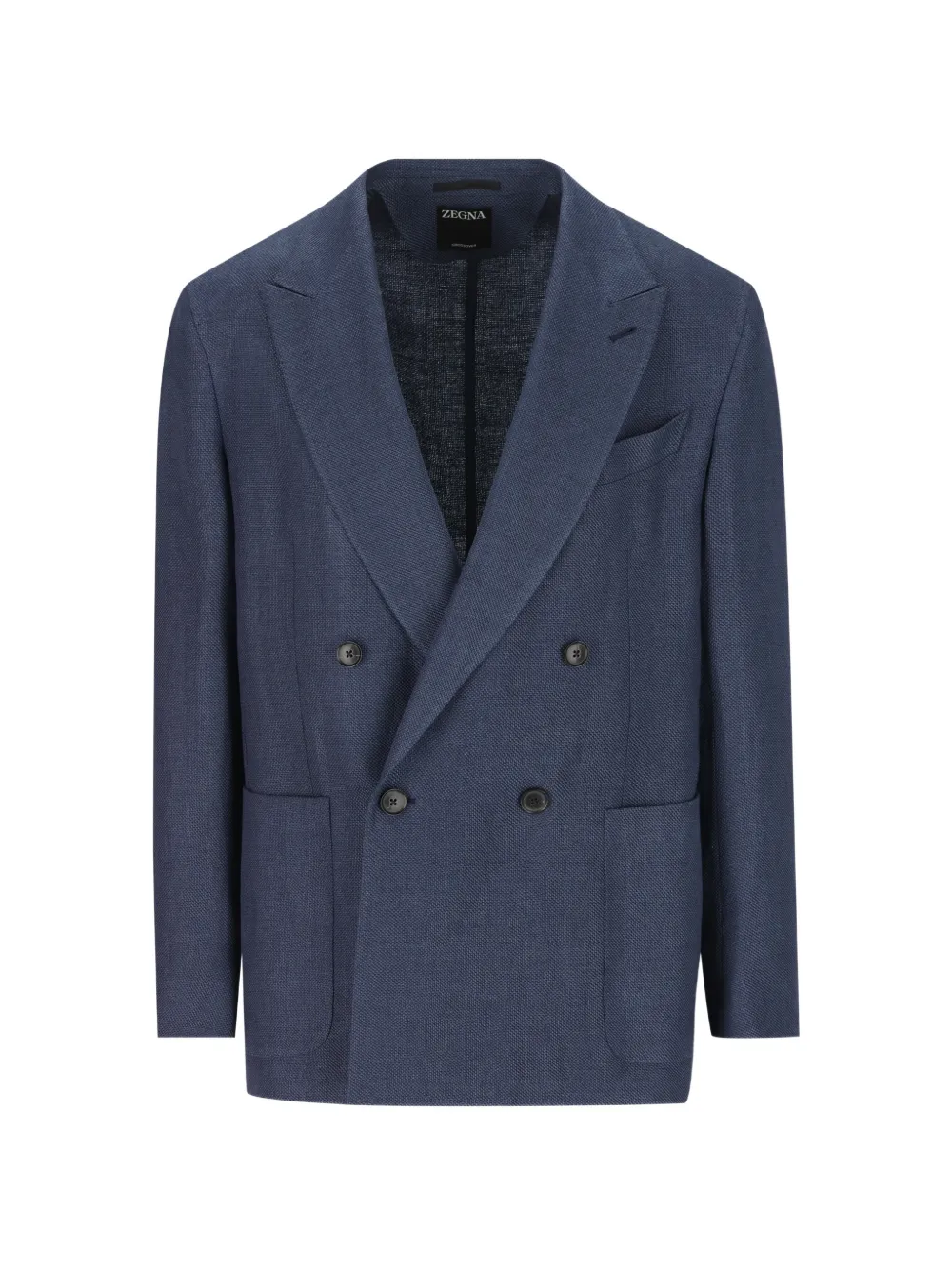 Zegna double-breasted blazer - Blu