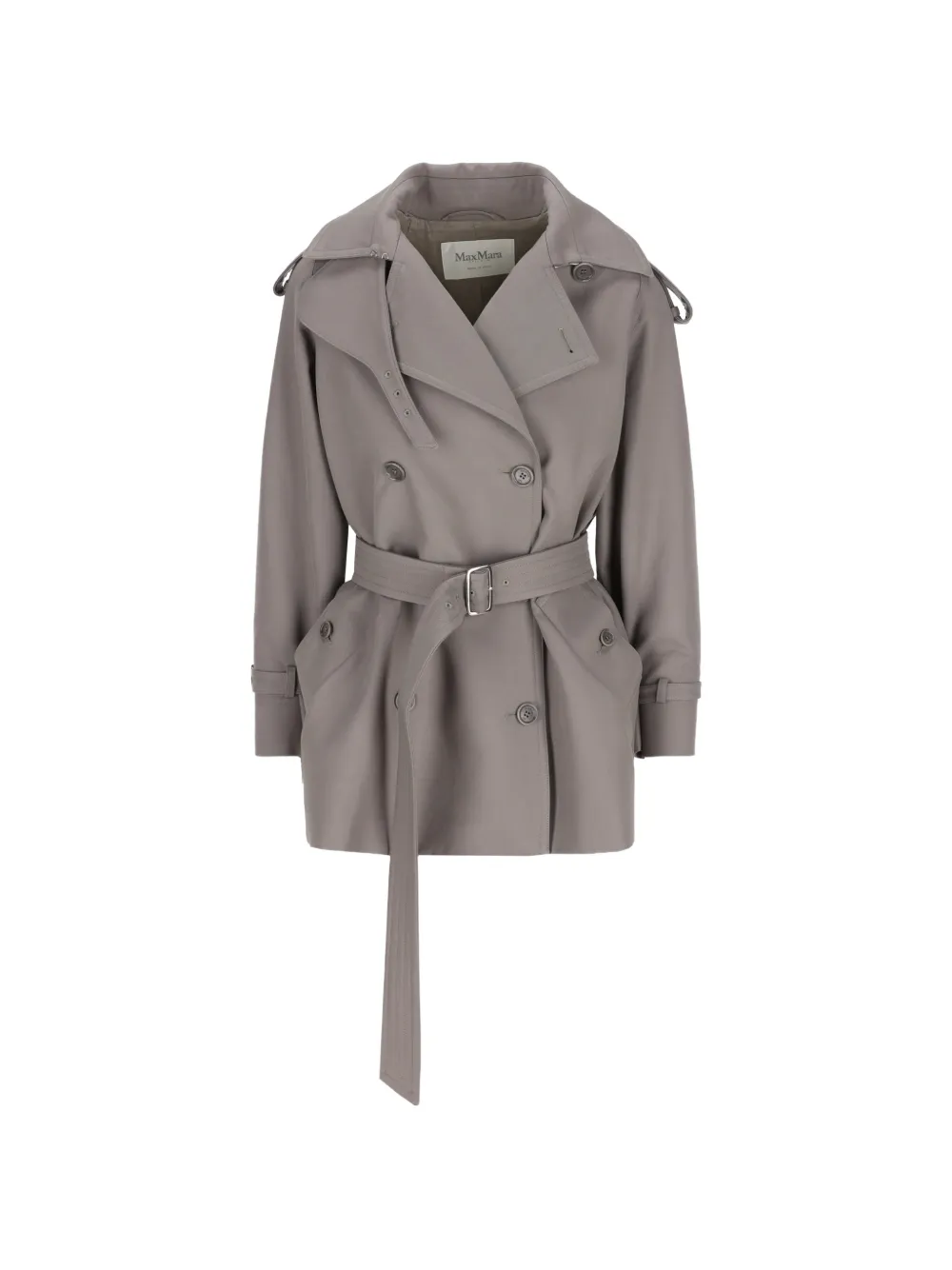 Max Mara double-breasted belted coat - Grigio