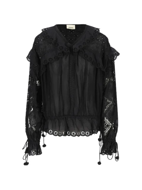 ISABEL MARANT broderie-anglaise ruffled blouse