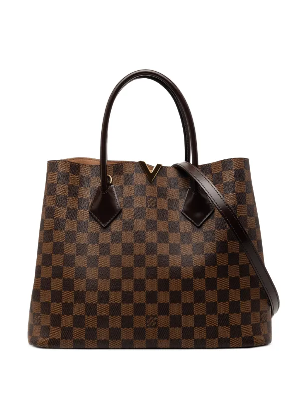 Louis Vuitton Pre-owned 2016 Damier Ebene Kensington Satchel in Brown