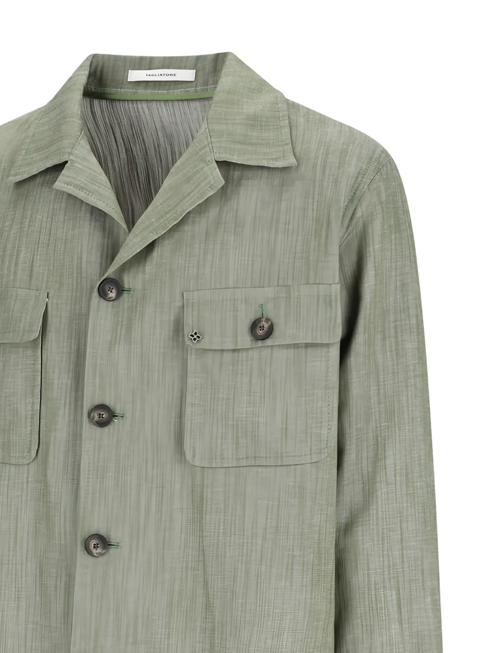 Tagliatore Button-up shirtjack Groen