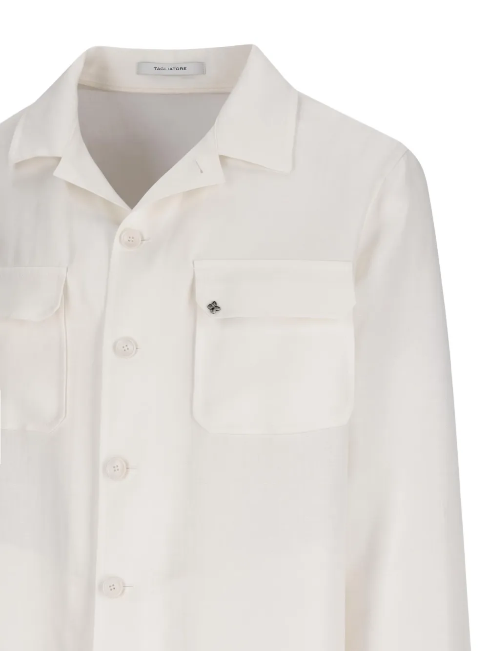 Tagliatore flap-pocket shirt jacket Wit