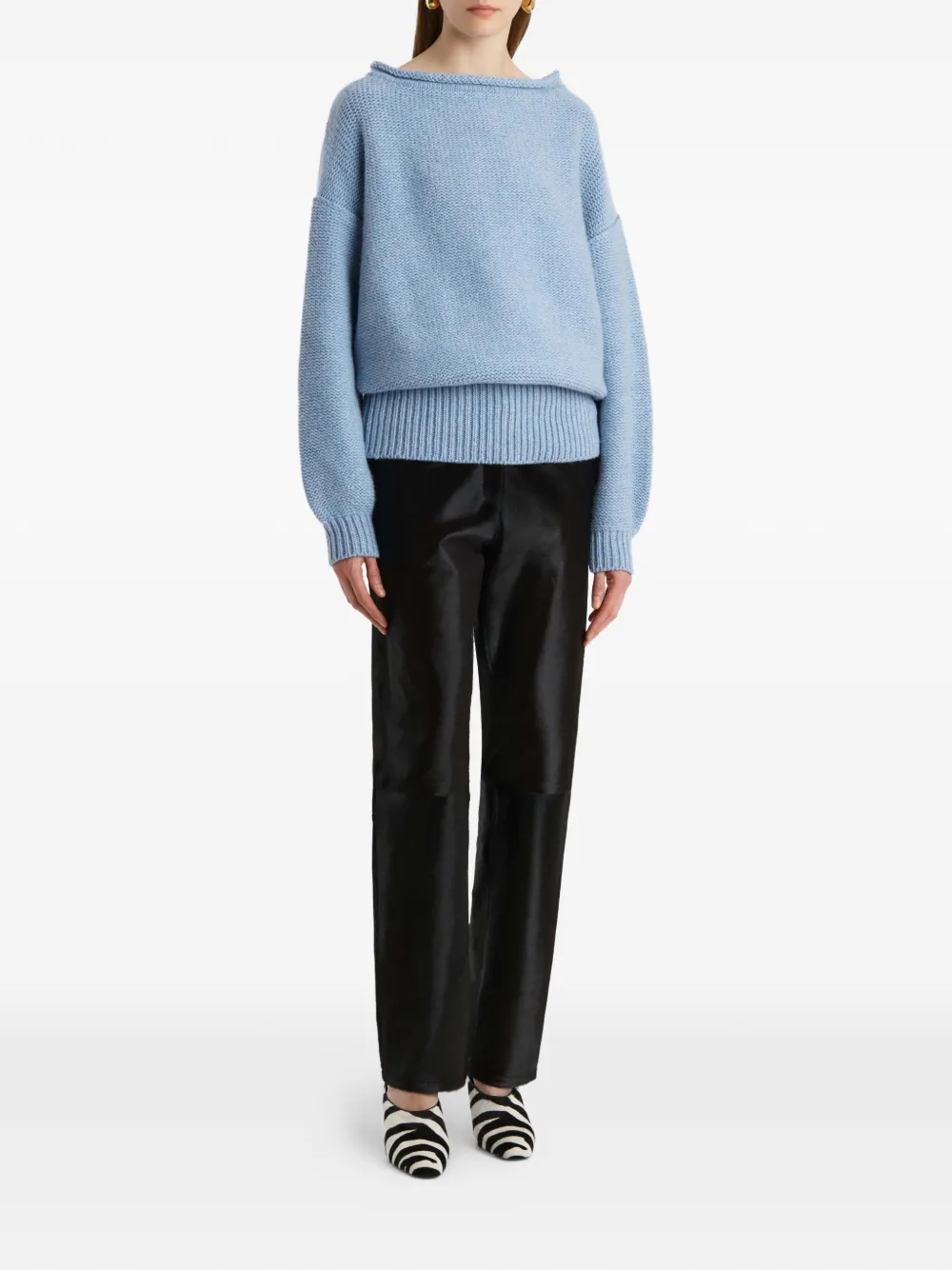 Khaite Pull Jonte - Bleu 