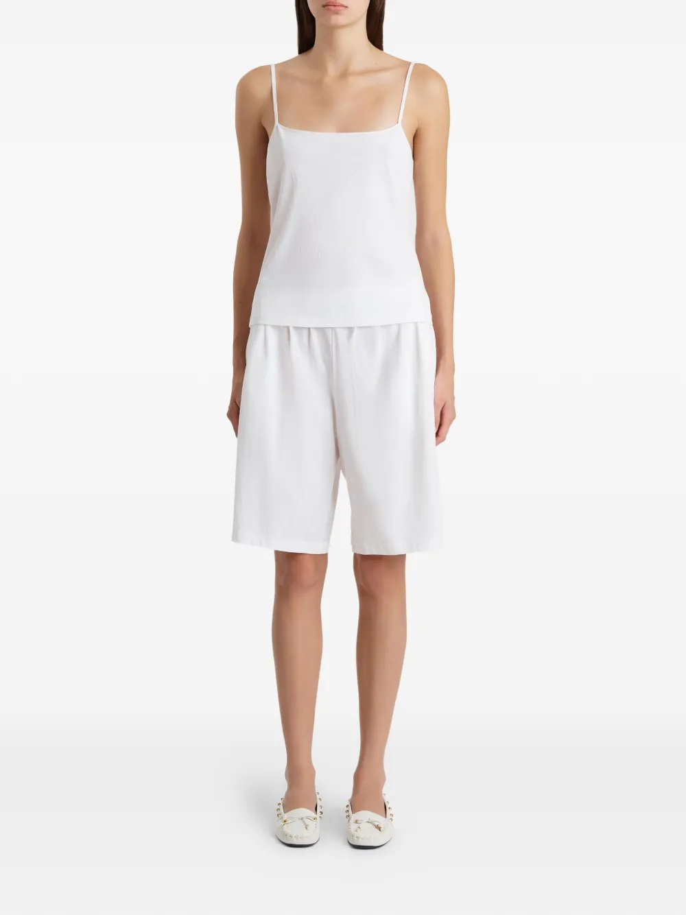 KHAITE Poppy katoenen shorts Wit