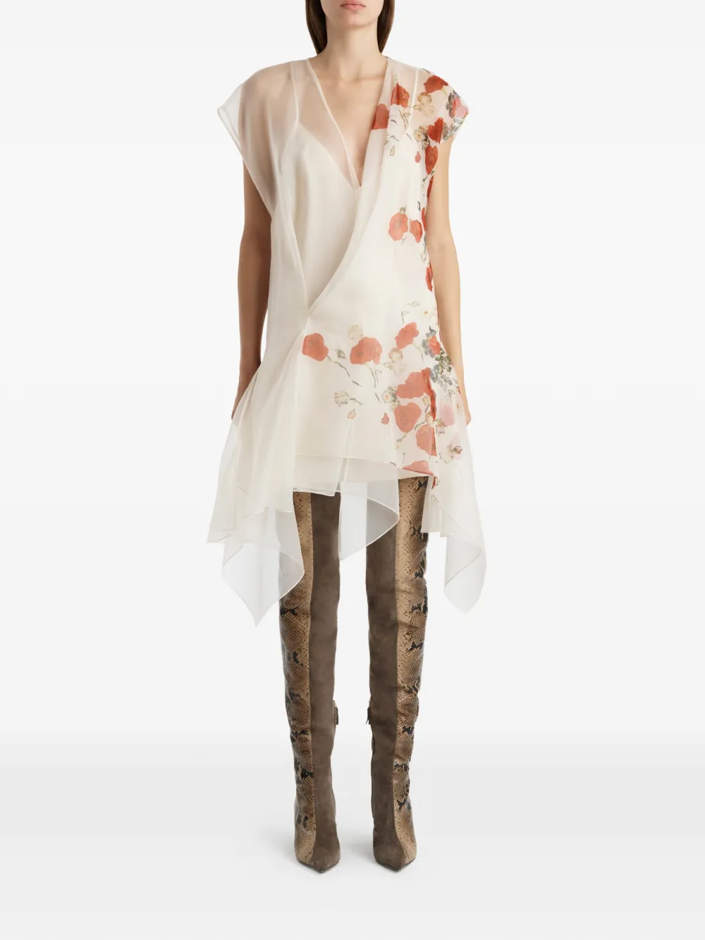 KHAITE Merith jurk Beige